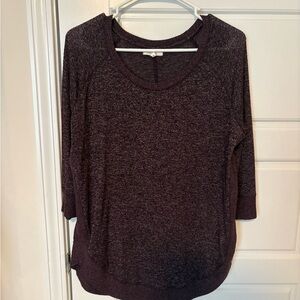 Maurice’s Heather quarter sleeve purple tunic top
